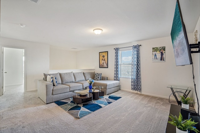 view of carpeted living room