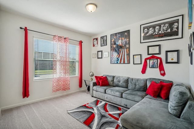 view of carpeted living room