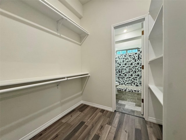 209 Smith St, Hillsboro, TX 76645 - walk in closet with dark wood finished floors