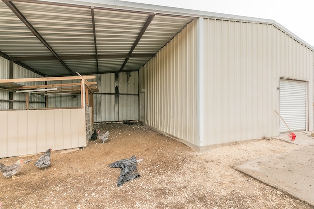 garage with a carport