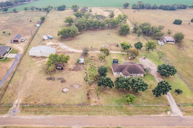 drone / aerial view with a rural view