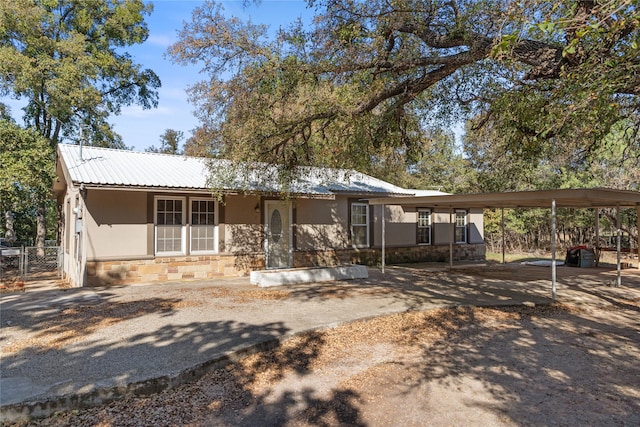 view of ranch-style home