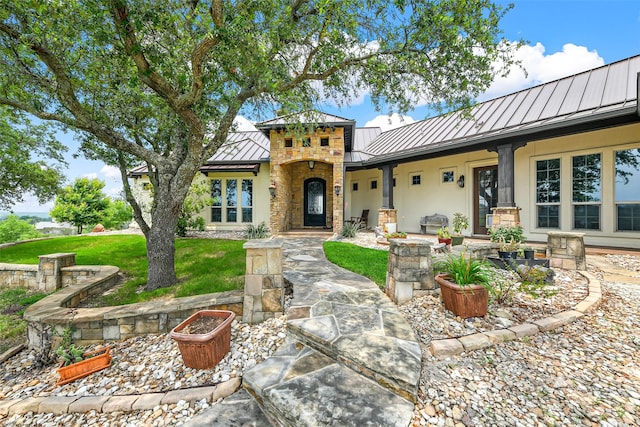 rear view of house with a yard