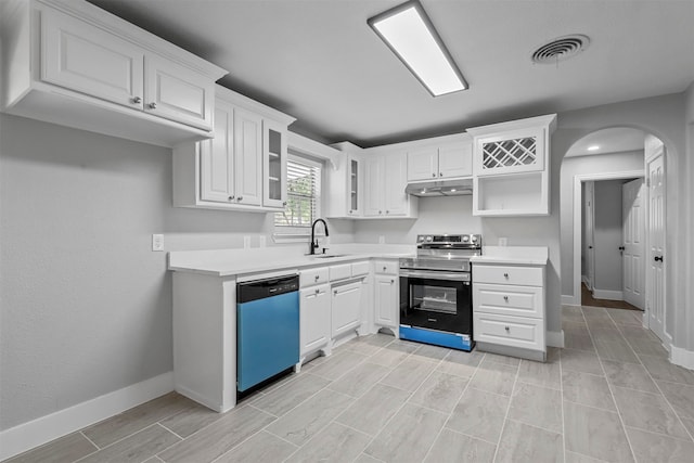 kitchen featuring white cabinetry, sink, and stainless steel appliances