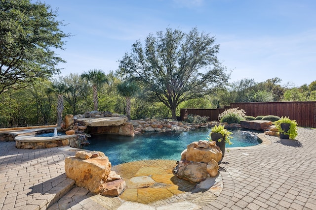 6800 Rainwood Dr, Plano, TX 75024 - view of pool with a fenced backyard and a patio