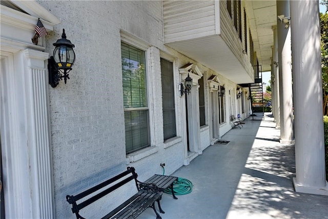 view of patio / terrace with a porch