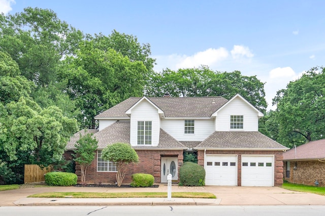 view of property featuring a garage