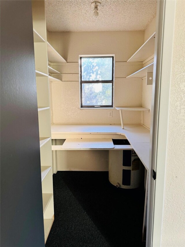 interior space featuring sink, ceiling fan, ensuite bathroom, and carpet