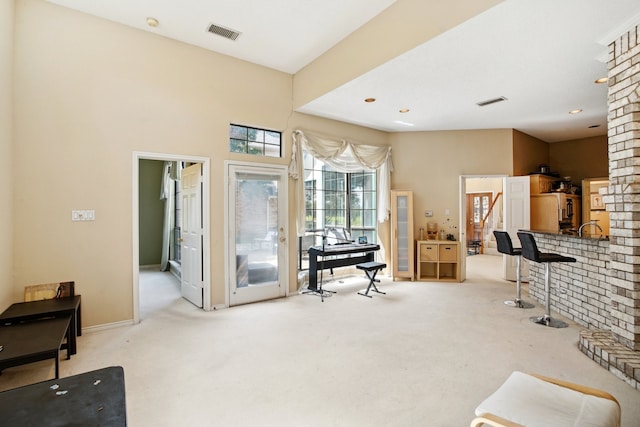 view of carpeted living room