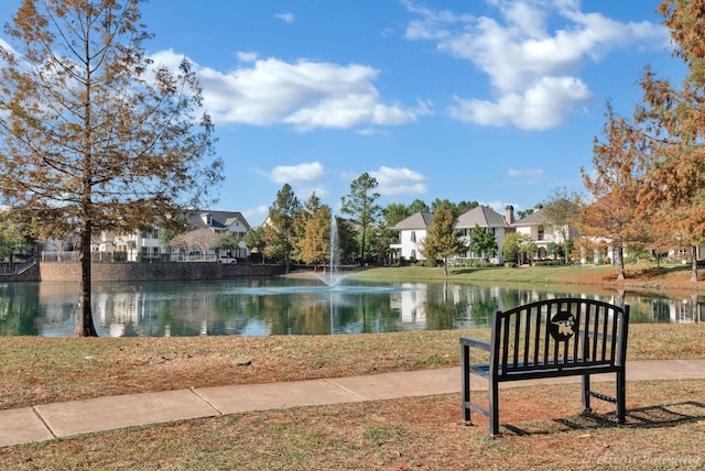 view of community featuring a water view