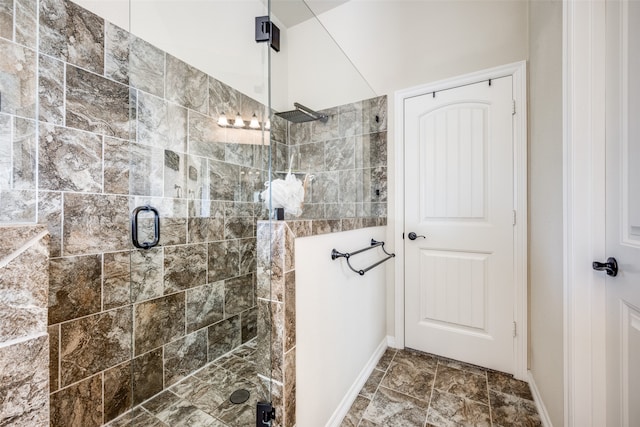 bathroom with an enclosed shower