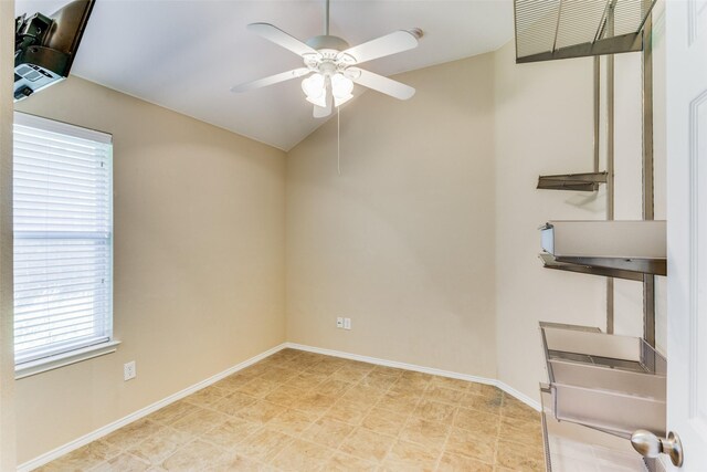 spare room featuring ceiling fan