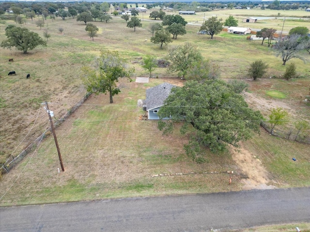 drone / aerial view with a rural view