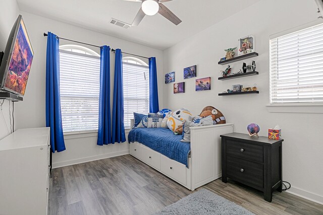 bathroom featuring vanity, tile patterned flooring, and separate shower and tub