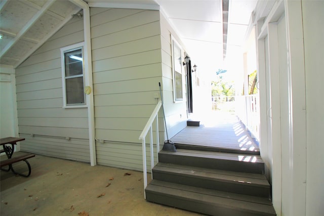 view of stairway