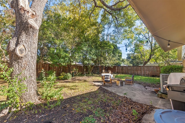 view of yard featuring a patio