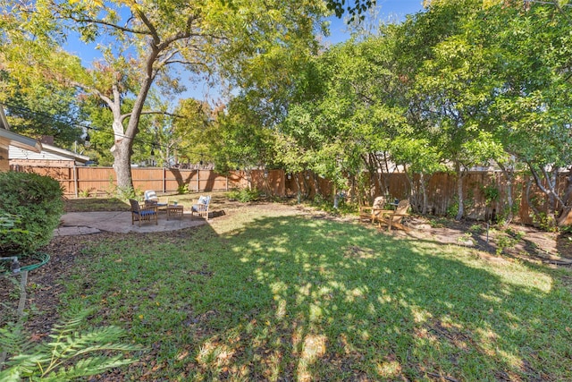 view of yard featuring a patio