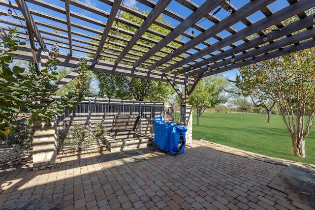 view of patio / terrace with a pergola