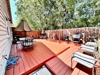 view of wooden deck