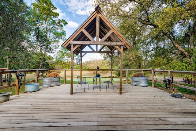 view of wooden terrace