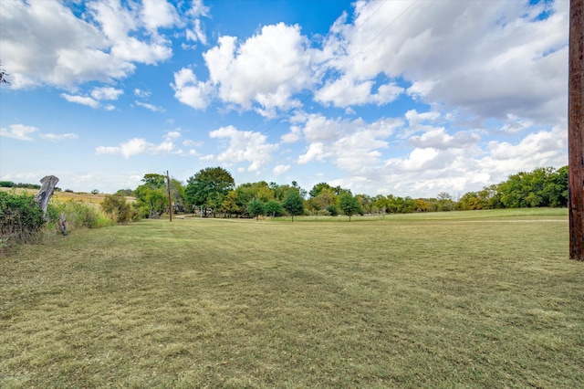 view of yard featuring a rural view