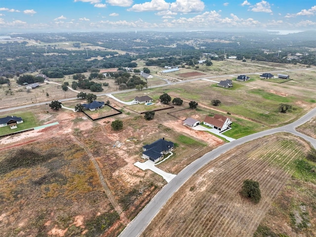 aerial view featuring a rural view