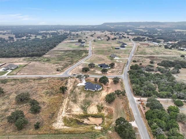 aerial view with a rural view