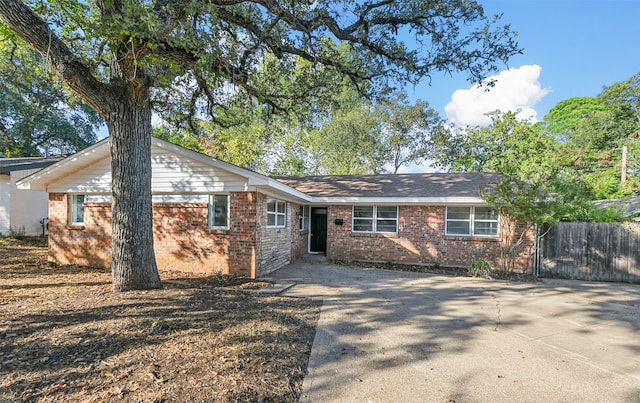 view of ranch-style home