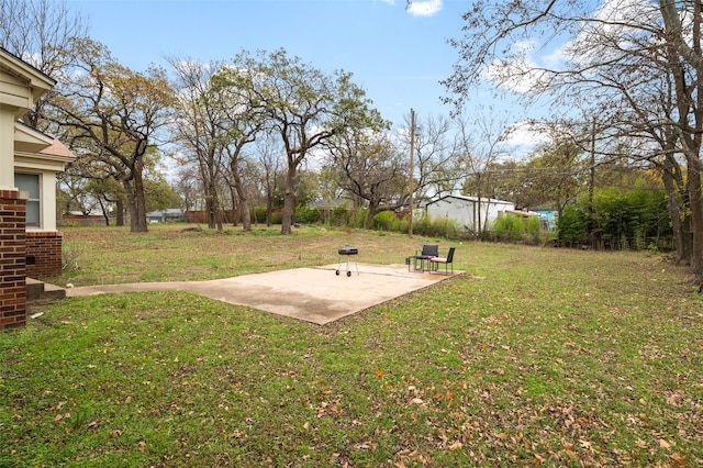 view of yard featuring a patio area