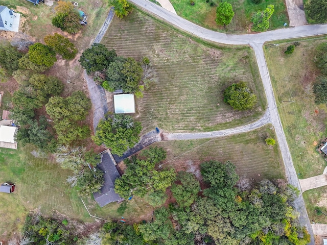 bird's eye view with a rural view