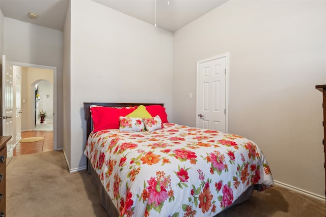 view of carpeted bedroom