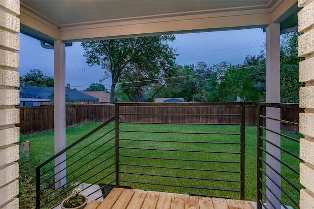 exterior space with a lawn