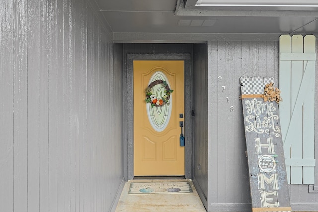 view of doorway to property