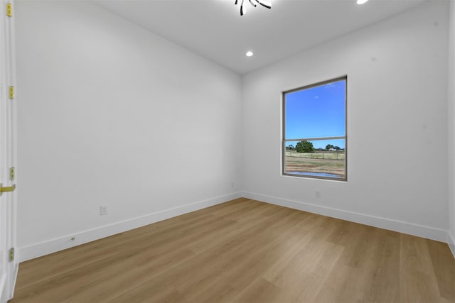 empty room featuring light hardwood / wood-style floors