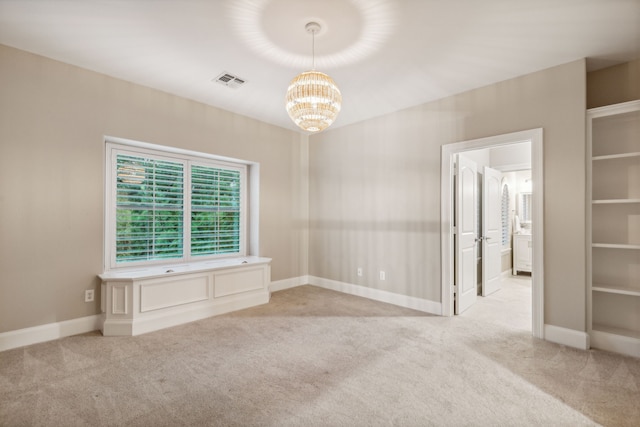 549 Round Hollow Ln, Southlake, TX 76092 - carpeted empty room featuring a chandelier and baseboards