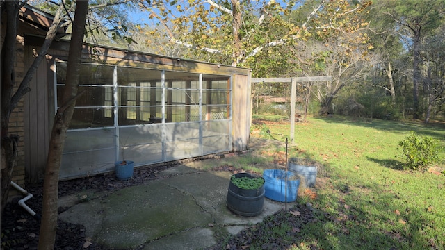 view of yard featuring a patio area