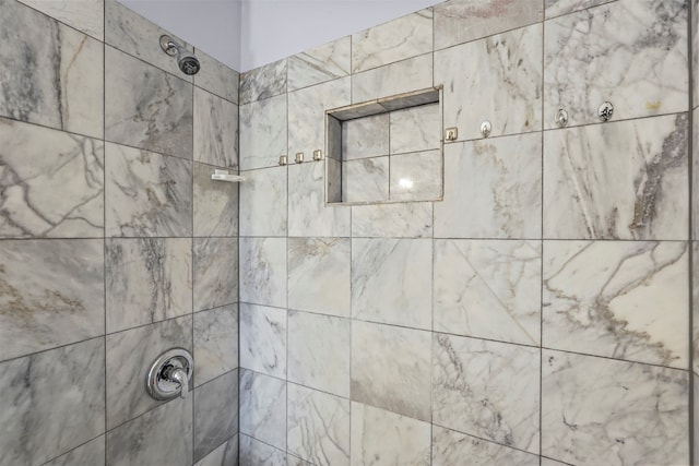 details with tiled shower