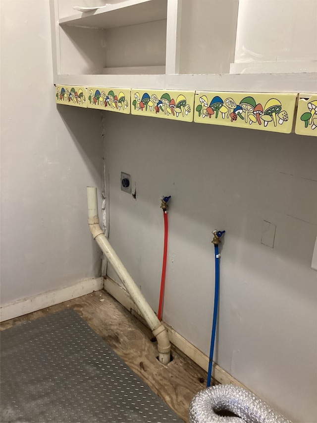 laundry room with washer hookup and hookup for an electric dryer