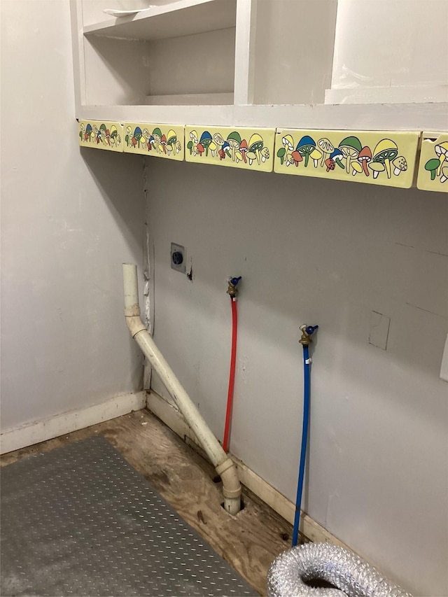 604 S Seaman St, Eastland, TX 76448 - laundry room featuring hookup for a washing machine and hookup for an electric dryer