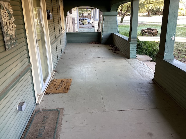 view of patio with covered porch