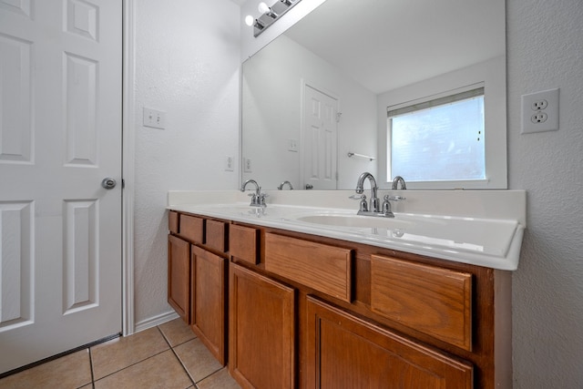 bathroom featuring vanity and tile patterned floors