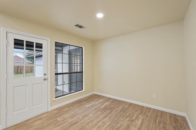 interior space with light wood-type flooring