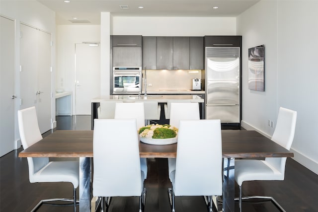 dining room with sink