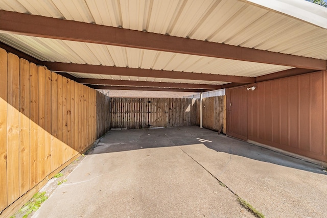 view of storage area