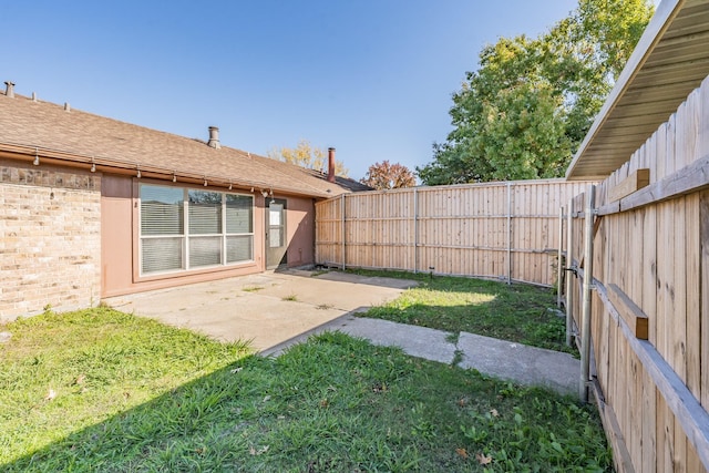 view of yard featuring a patio area