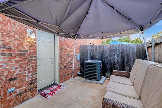 view of patio with central air condition unit