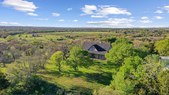 bird's eye view featuring a rural view