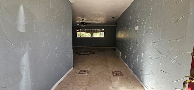 corridor with tile patterned flooring