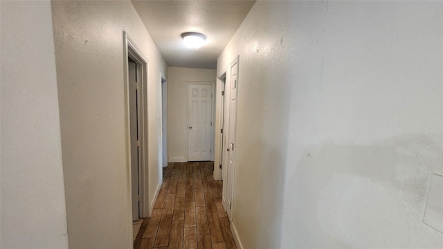 corridor featuring hardwood / wood-style flooring