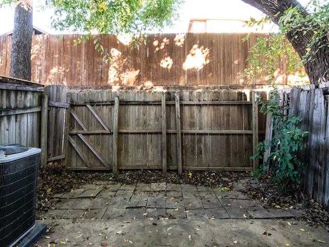 view of patio with central AC